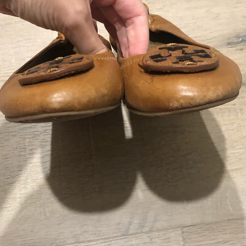 Tory Burch Cognac Leather Flats - Picture 2 of 3